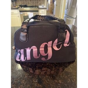 Vintage Y2K Victoria's Secret Angel Purse Black Shoulder Bag Purse Charm Pink